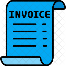 Invoice Receipt Icon - Download in Colored Outline Style