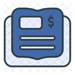 Invoice Receipt Icon - Download in Colored Outline Style