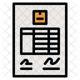 Invoice Sheet  Icon