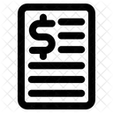 Invoices Dollar Bill Icon