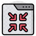 Inward Arrows Arrowheads Pointing Arrows Icon