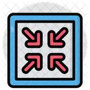 Inward Arrows Arrowheads Pointing Arrows Icon