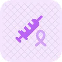 Inyeccion Contra El Cancer Vacuna Contra El Cancer Jeringa Contra El Cancer Icono