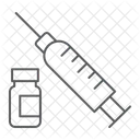 Vial de jeringa de salud de suplemento de inyección de vitamina  Icono