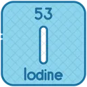 Iodine Chemistry Periodic Table Icon