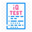 Iq Test Test Paper Test Icône