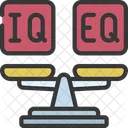 IQ gegen EQ  Symbol