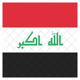 Irak Flag Icono