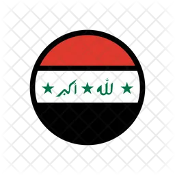 Irak Flag Icono