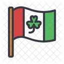 アイルランド、クローバー旗、聖パトリック旗 アイコン