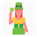 Irish Costume Irish Girl Shamrock Girl Icon