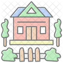 Irish Cottage Lineal Color Icon Icône