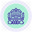 Irish Cottage Line Icon Icon