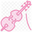 Irish Fiddle Duotone Line Icon Icon