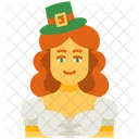 Irish Girl Girl Leprechaun Icon