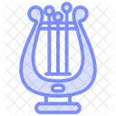 Irish Harp Duotone Line Icon Icon