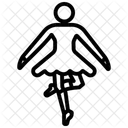 Irish Jig Dancer Line Icon Symbol
