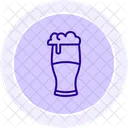 Irish Pint Glass Line Icon Icon