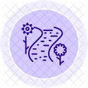 Irish River Line Icon Icon