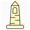 Irish Round Tower Color Shadow Thinline Icon Icon