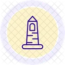 Irish Round Tower Line Icon Icon