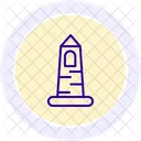 Irish Round Tower Line Icon Icon