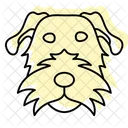 Irish Wolfhound Color Shadow Thinline Icon Icon