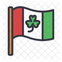 Irland Kleeblatt Flagge St Patricks Flagge Symbol