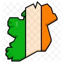 Ilha Da Irlanda Localizacao Bandeira Ícone