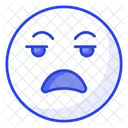 Irritado Descontente Emoji Ícone