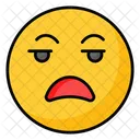Irritado Descontente Emoji Ícone