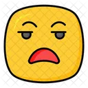Irritado Descontente Emoji Ícone