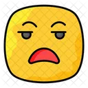 Irritado Descontente Emoji Ícone