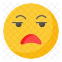 Irritado Descontente Emoji Ícone