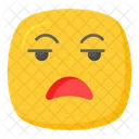 Irritado Descontente Emoji Ícone