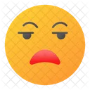 Irritado Descontente Emoji Ícone