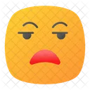 Irritado Descontente Emoji Ícone