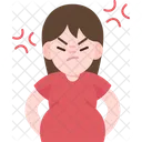 Irritated Pregnant Mood Symbol