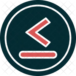 Is less than or equal to Icon - Download in Glyph Style