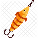 Isca de pesca com anzóis  Ícone