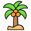 Isla Palmera Arbol Icono