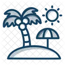 Isla Playa Zona Tropical Icon