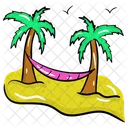 Isla Playa Zona Tropical Icon