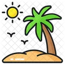 Isla Palmera Arbol Icono