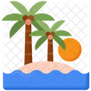Isla Playa Arbol Icono