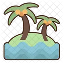 Isla Playa Arbol Icono