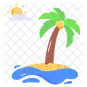 Isla Tropical Vacaciones De Verano Paraiso Icono