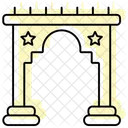 Islamic Arch Color Shadow Thinline Icon Icon