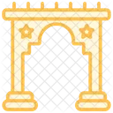 Islamic Arch Duotone Line Icon Icon