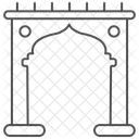 Islamic Arch Thinline Icon Symbol